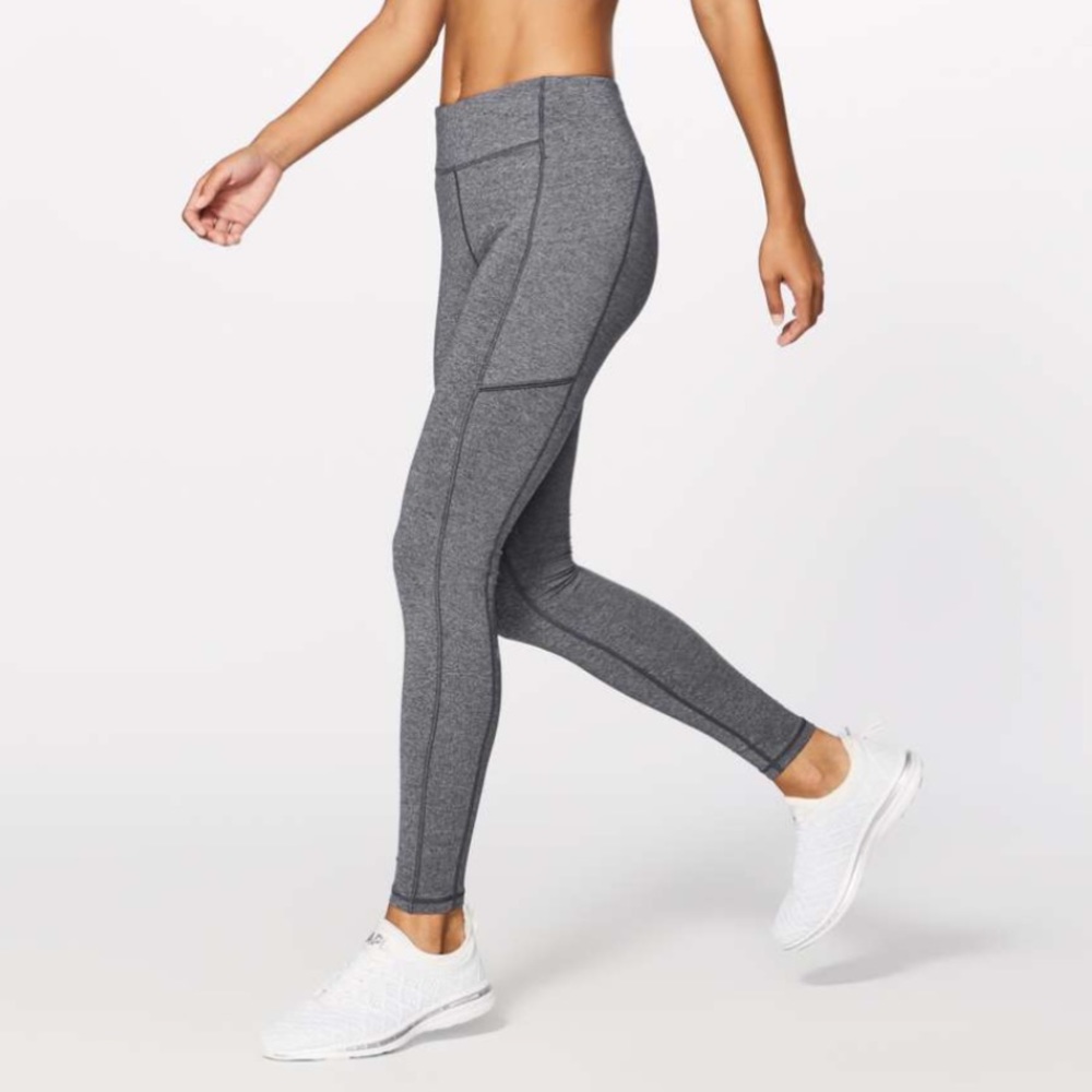 Lululemon Speed Up Tight 28" Heathered Black Leggings 10